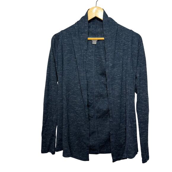 Eddie Bauer Cardigan Women’s Size M Navy Blue Open Front Lightweight Knit - Picture 1 of 6